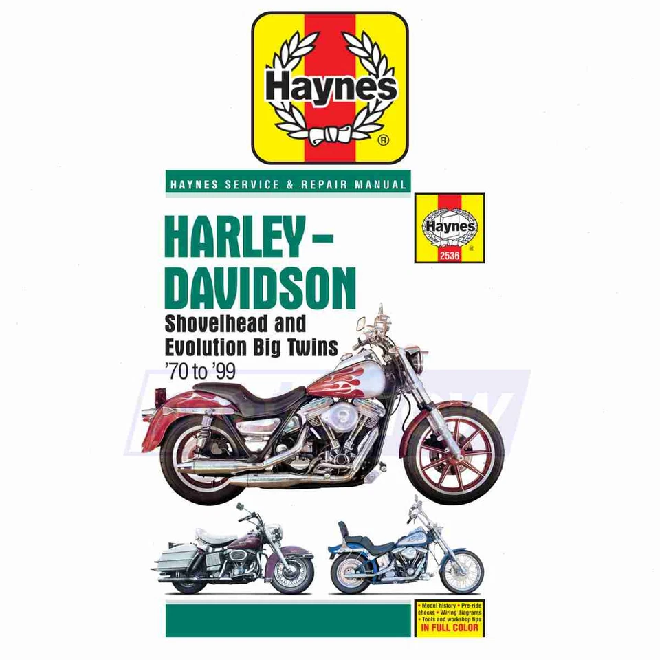 Haynes Repair Manual for 1980-1993 Harley Davidson FLHS Electra Glide Sport qa Foto 1 de 4