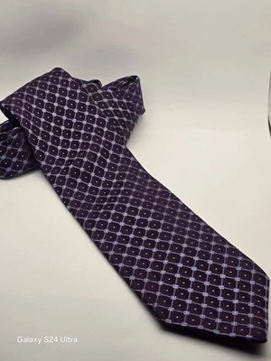 Corbata de cuello a cuadros azul Tasso Elba para hombre Foto 1 de 2