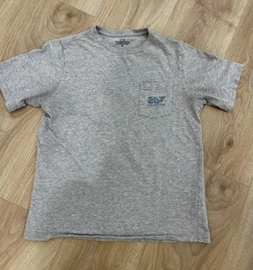 Vineyard Vines Whale Pocket Cotton T-Shirt Youth Boy Size L 16 Gray - Picture 1 of 3