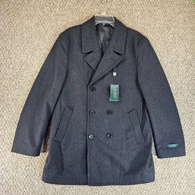 Lauren Ralph Lauren Wool Overcoat Mens Large 42-44 Reg Double Breasted NEW - Image 1 of 4
