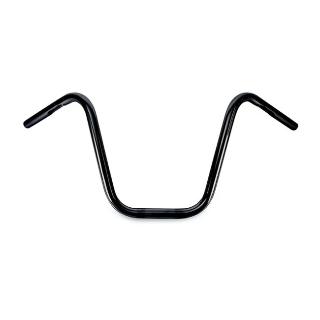 12" Narrow Bottom Ape Hanger Bars Black 1.00" Dia 33W-12H-6PB BuB. B28-348 - Image 1 of 2
