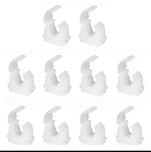 Hinged Pipe Clips Talon Clip Lock 22mm White Interlocking Dovetail Pack of 10 - Picture 1 of 3