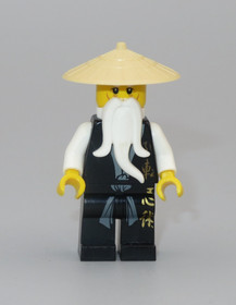 LEGO Sensei Wu black Kimono gold symbols dragon Ninjago minifigure 2255 2521