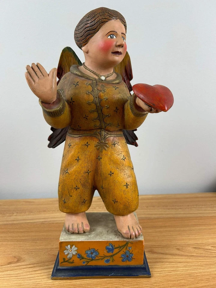 Leo Smith "Heavenly Angel" Dept 56 Wood Handpainted - 13" Tall - Image 1 of 4