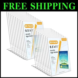 Office Store Acrylic Sign Holder 8.5x11 - 20 Pack - Picture 1 of 9