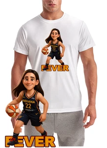 New / Fevers Caitlin Clark Pixar Style / Quality Wicking T-Shirt - Picture 1 of 4