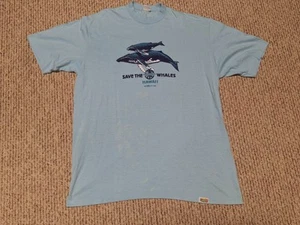Vintage 70s Green Peace Hawaii Save The Whales Animal Natur Crazy T-Shirt Retro - Bild 1 von 6
