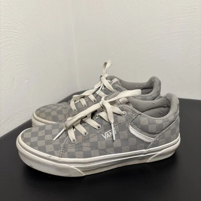 Vans Seldan Checkerboard Gray Boy's Sneakers Shoes Size 3Y Casual Lace Up School - Image 1 of 4