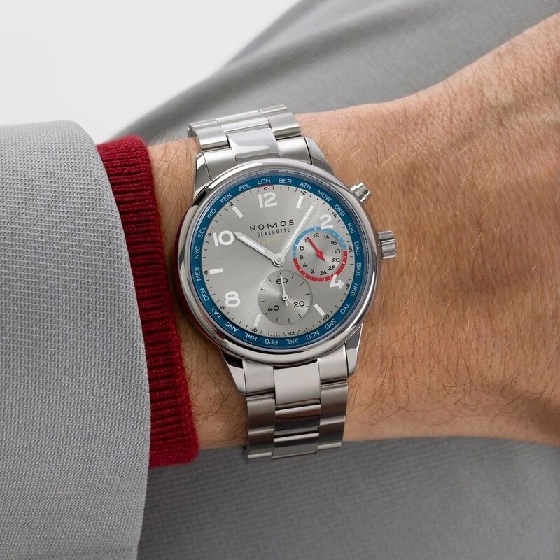 NOMOS Glashütte Club Sport Neomatic Worldzeit Silver Foto 1 de 1