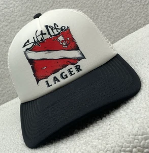 Salt Life Lager Trucker Hat Mens Snapback Flag Skull Pirate Foam Front Panel - Picture 1 of 8