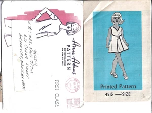 Anne Adams Pattern 4515 Vintage 1974 Children's Dress Size 4 Sewing - Picture 1 of 1