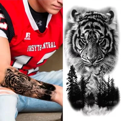 Tatuaje Temporal - Arte Vintage Fiesta Cuerpo Hombres Diseño Flores Falsas Manga Rosa Foto 1 de 4