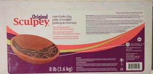 Sculpey Original Polymer Clay 8 Pfund Terrakotta (8 x 1 Pfund) jeweils) VERSIEGELT f/s - Bild 1 von 5