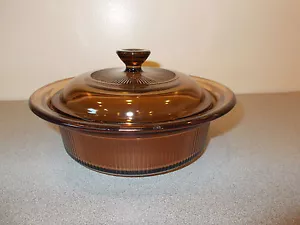 CASSERUOLA CORNING WARE VISIONS 24 OZ PIATTO ROTONDO AMBRA - Foto 1 di 5