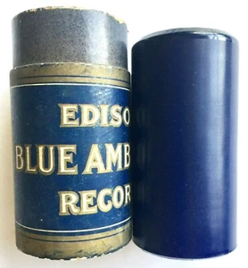 ANTICO CILINDRO AMBRA BLU EDISON 1913 "ZIO JOSH IN UN NEGOZIO DI BARBIERE" #1896 - Foto 1 di 3
