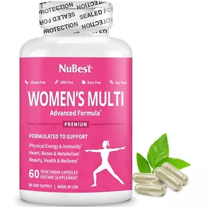 Women’s Multi 18+ by NuBest, Immunity, Beauty & 20+ Nutrients, 60 Vegan Capsules - Picture 1 of 5