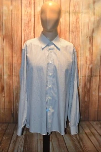 Elevee Costum Clothing Men Stripe Button Up Long Sleeve Dress Shirt Sz L - Picture 1 of 10