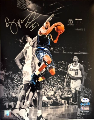 PENNY HARDAWAY SIGNED ORLANDO MAGIC AUTOGRAPH 11X14 PHOTO HALL OF FAME PSA COA A - Image 1 of 3