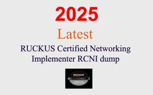 RUCKUS Certified Networking Implementer RCNI dump GUARANTEED (1 month update) - Afbeelding 1 van 1