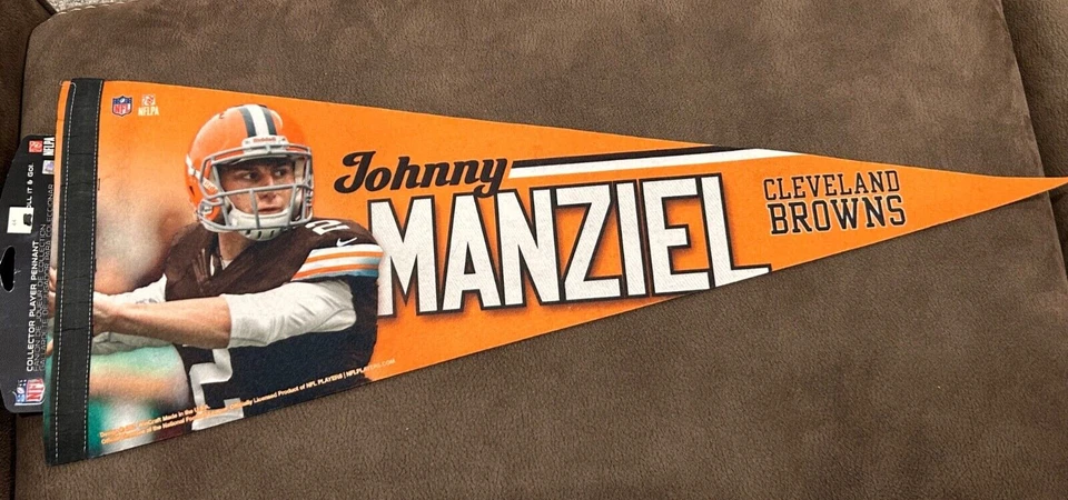 Johnny Manziel ~ Cleveland Browns NFL Football Pennant 30" ~ New - Image 1 of 1