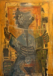 PAWEL KOMOREK - Der Wilde und die Seiltänzerin. Acryl auf Leinwand, handsigniert - Picture 1 of 5