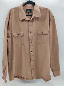 RedHead Mens Chamois Shirt XLT XLarge Tall Khaki Pockets Button Up Long Sleeve - Picture 1 of 9