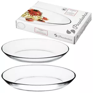 29cm & 33cm Clear Glass Oval Food Serving Plate Platter Bowl Tray Dinner Dish - Picture 1 of 6