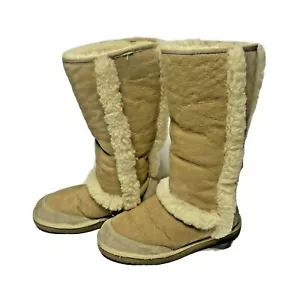 Botas Ugg Australia Sundance media pantorrilla beige ribete piel F8008g talla 7 - Imagen 1 de 12