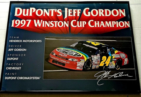 JEFF GORDON 1997 Winston Cup Champion Framed Poster Cover