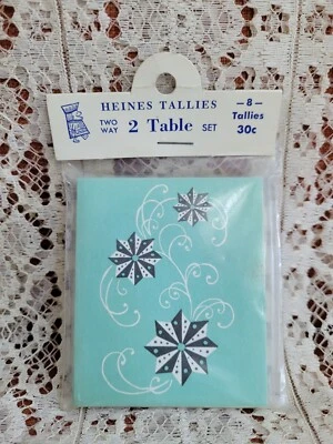 Винтажные буклеты Heines Tallies Bridge, 2-сторонний настольный набор, набор из 2 - Изображение 1 из 4