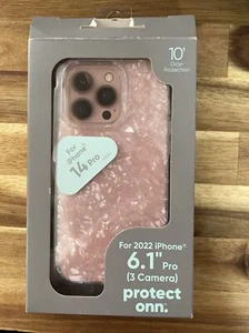 iPhone Case 6.1” 2022 Pro (3 Camera) Protect Onn 10’ Ft Drop Protection Pink - Picture 1 of 4