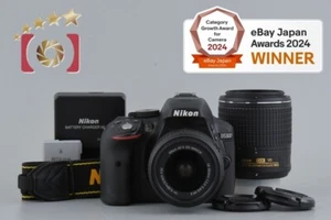 Nikon D5300 Black 24.2 MP DSLR Camera 18-55 55-200 VR II Lenses - Picture 1 of 18