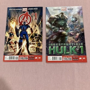 Indestructible Hulk #1, Avengers #1, 2013, Thor Wolverine Hawkeye Widow Wanda - Picture 1 of 11