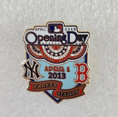 MLB NEW YORK YANKEES vs BOSTON RED SOCKS OPENING DAY 2013 AT YANKEES STADIUM PIN - Image 1 of 4