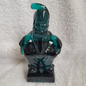 Mosser Art Glass Mindy the Clown w/Word "AT" Teal Glass Figurine - Picture 1 of 6