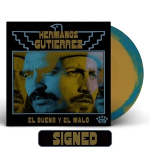 Hermanos Gutierrez El Bueno y El Malo LP Signed Insert [Blue/Gold Swirl Vinyl] - Picture 1 of 10