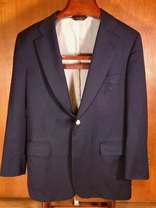 Paul Stuart Blazer 42R 44R No Size Tag Navy Blue - Picture 1 of 5