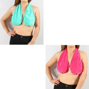Comfortable Tata Towel Bras Crop Top Women Clothing Solid Polyester Velvet Bra - Picture 1 of 6