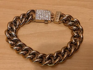 Jette Joop Armband massiv 55g Gelb Gold Pave Cuban Chain Chic 18cm Panzerkette - Bild 1 von 6