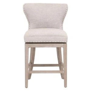 Essentials For Living Essentials 26.5" Fabric Counter Stool in Beige/Gray - Picture 1 of 13