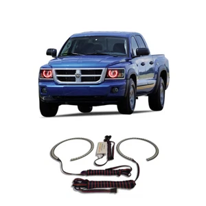 Kit de halo de faros de ojo de ángel rojo brillante para Dodge Dakota 08-11 - Imagen 1 de 2