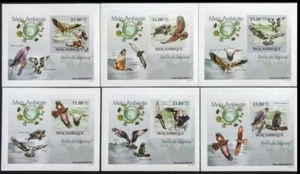 154.MOZAMBIQUE 2010 IMPERF DELUXE SET/6 STAMP M/S BIRDS OF PREY. MNH - Picture 1 of 1