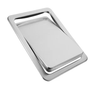 Edelstahl Mülleimer Deckel für Zuhause Küche Müll Büro Klappe - Bild 1 von 12