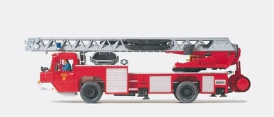 Preiser 31134 Magirus Drehleiter DLK 23-12 n.B. voll beweglich, Bausatz, 1:87 H0 - Bild 1 von 2