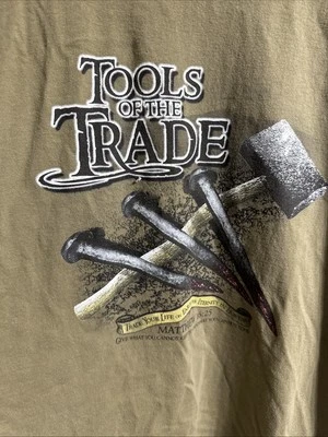 TOOLS OF THE TRADE Matthew 16:25 Bible Jesus Men T-shirt 3XL - Image 1 of 4