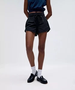 Lululemon Inner Glow Short 3" Cuciture interne Terry Lavato Nero Pull On Comfort Taglia 10 - Foto 1 di 12