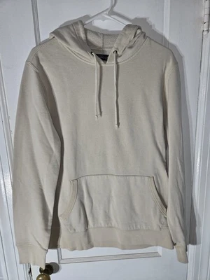 J. Crew Mercantile Beige Crema Pullover Sudadera con Capucha Algodón Para Mujer L Foto 1 de 4