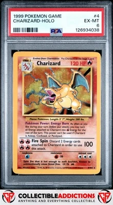 1999 Pokemon Game #4 Charizard PSA 6 - Image 1 of 2