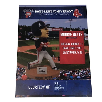 Mookie Betts Portland Sea Dogs Bobblehead Giveaway Promotional Sign Poster 18x24 - Image 1 of 4