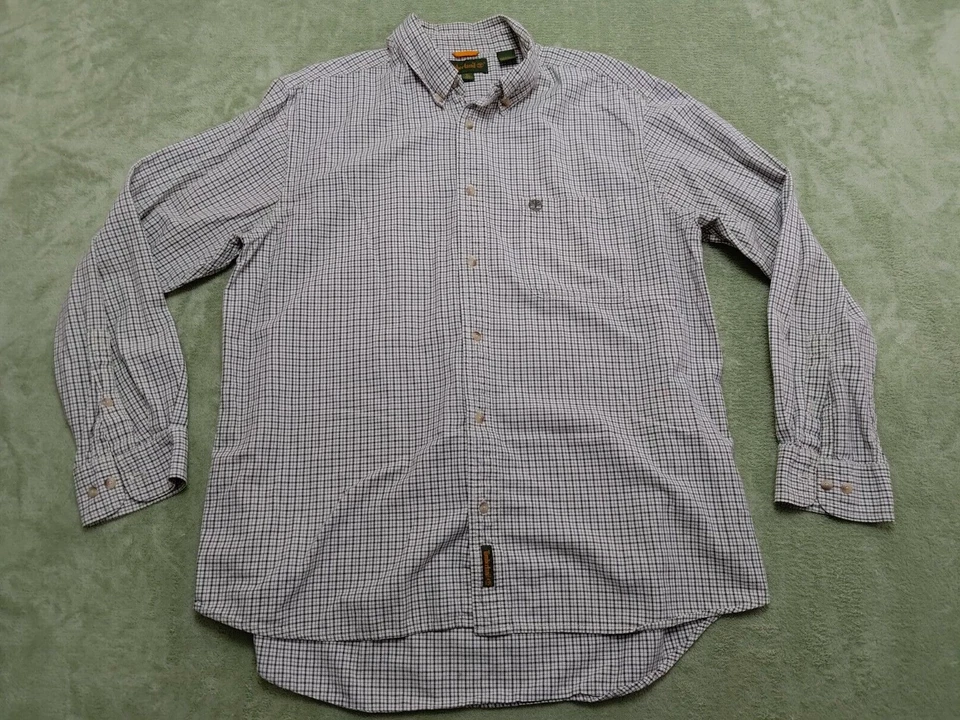 Camisa Timberlake Para Hombre Talla XL Verde Manga Larga Cuadros Algodón con Botones Foto 1 de 4
